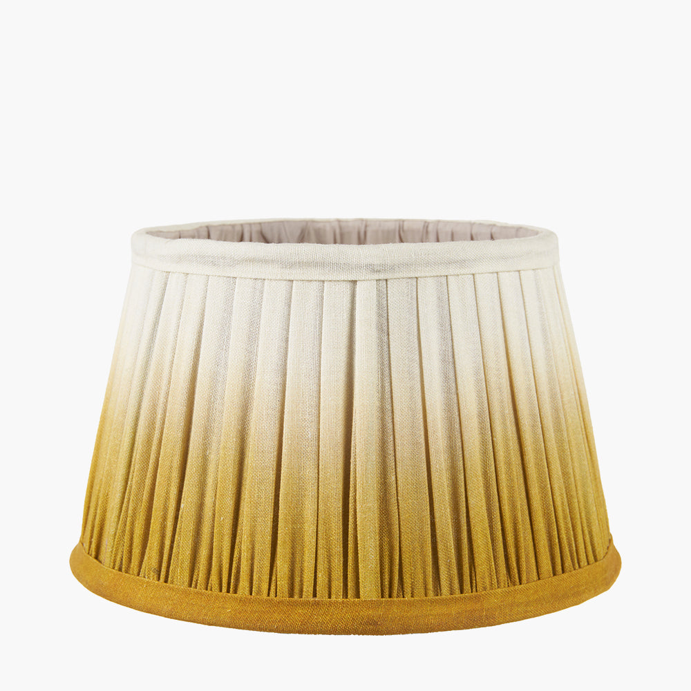 Scallop 40cm Mustard Ombre Soft Pleated Tapered Shade