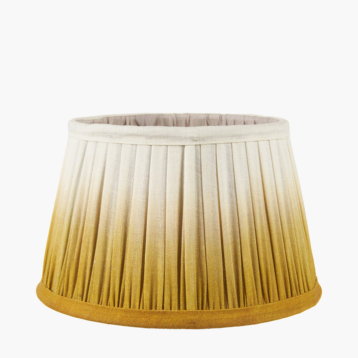 Scallop 25cm Mustard Ombre Soft Pleated Tapered Shade