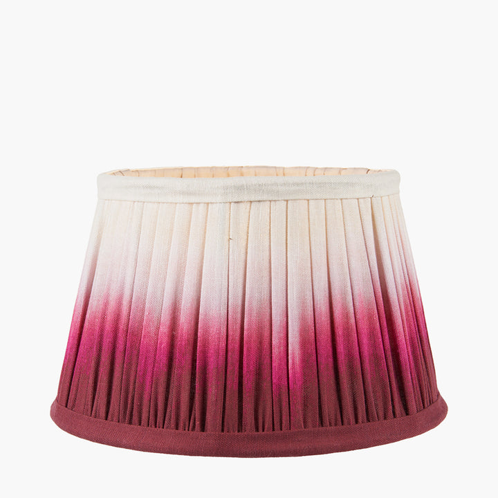 Scallop 25cm Red Ombre Soft Pleated Tapered Shade