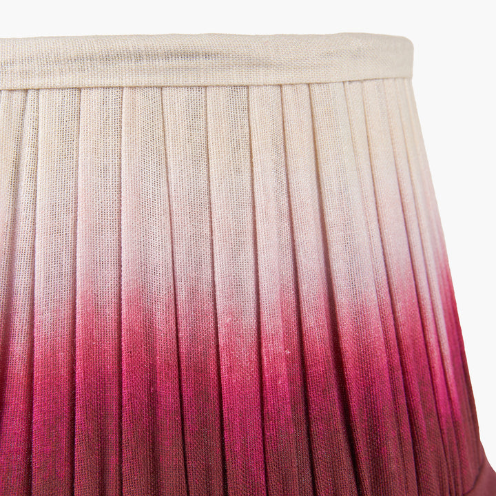 Scallop 25cm Red Ombre Soft Pleated Tapered Shade