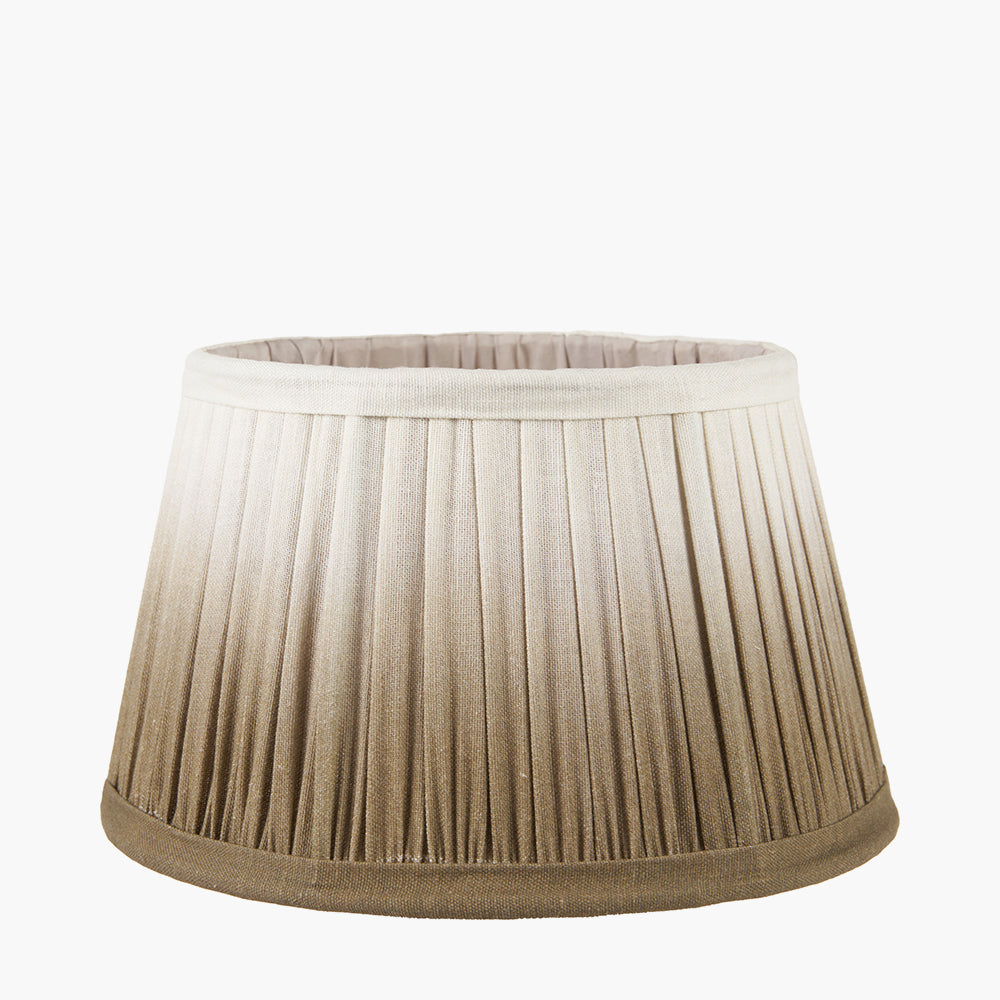 Scallop 25cm Taupe Ombre Soft Pleated Tapered Shade