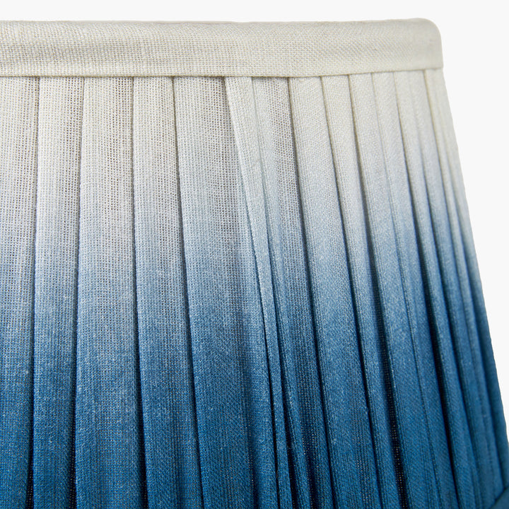 Scallop 30cm Blue Ombre Soft Pleated Tapered Shade