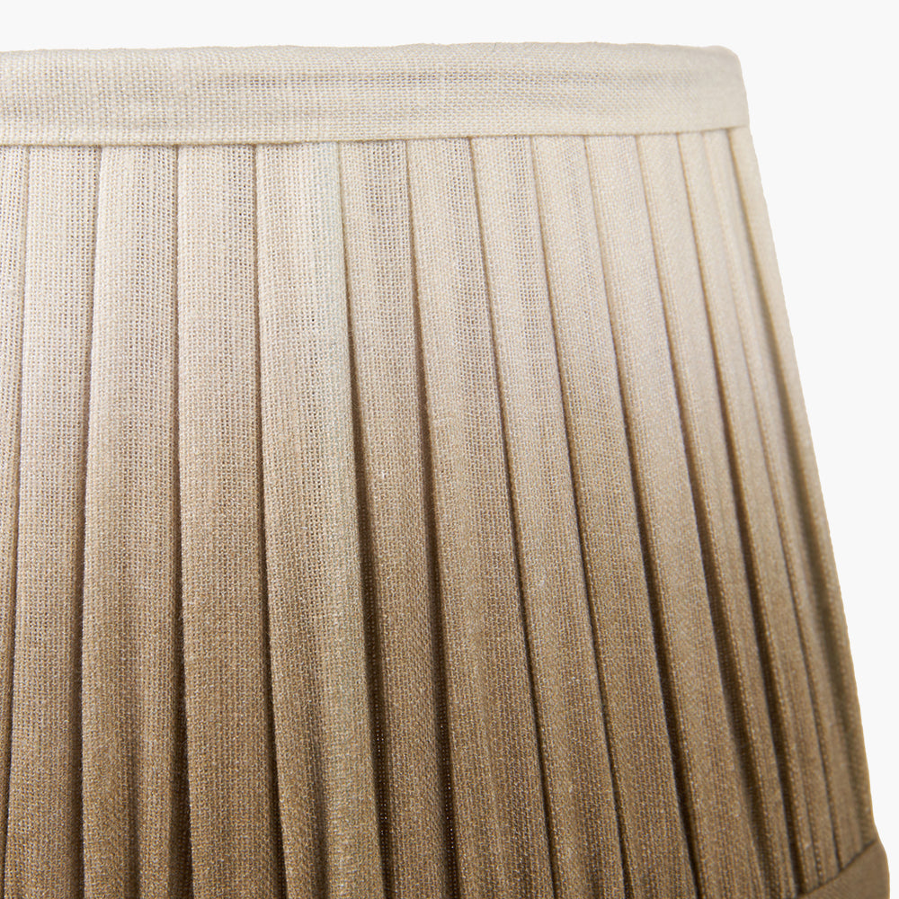 Scallop 30cm Taupe Ombre Soft Pleated Tapered Shade