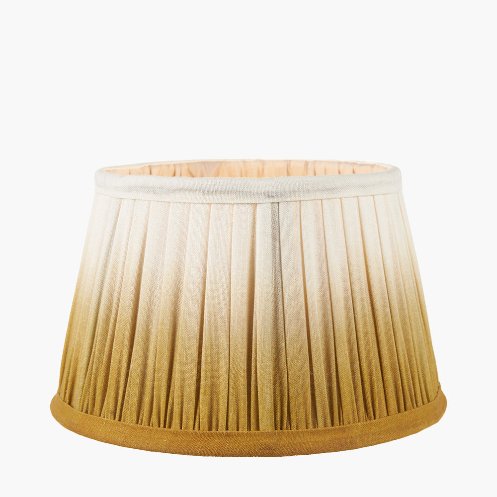 Scallop 35cm Mustard Ombre Soft Pleated Tapered Shade