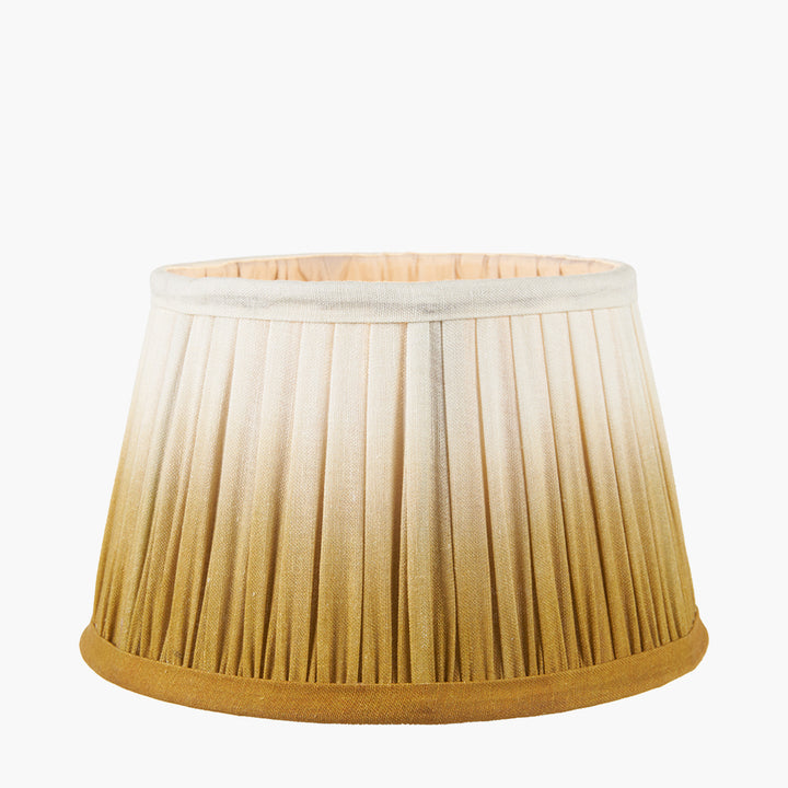 Scallop 40cm Mustard Ombre Soft Pleated Tapered Shade