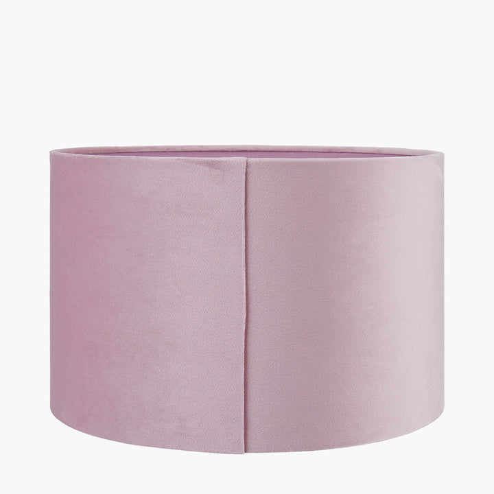 Rene 25cm Blush Velvet Cylinder Shade