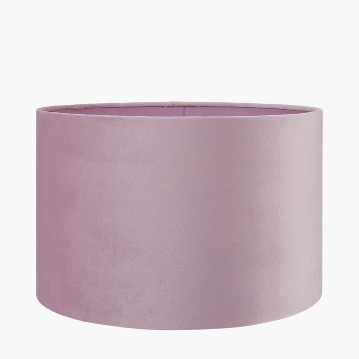 Rene 25cm Blush Velvet Cylinder Shade