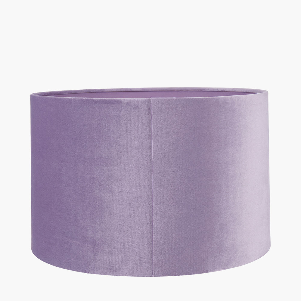 Rene 25cm Lilac Velvet Cylinder Shade