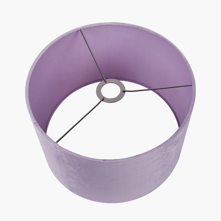 Rene 25cm Lilac Velvet Cylinder Shade