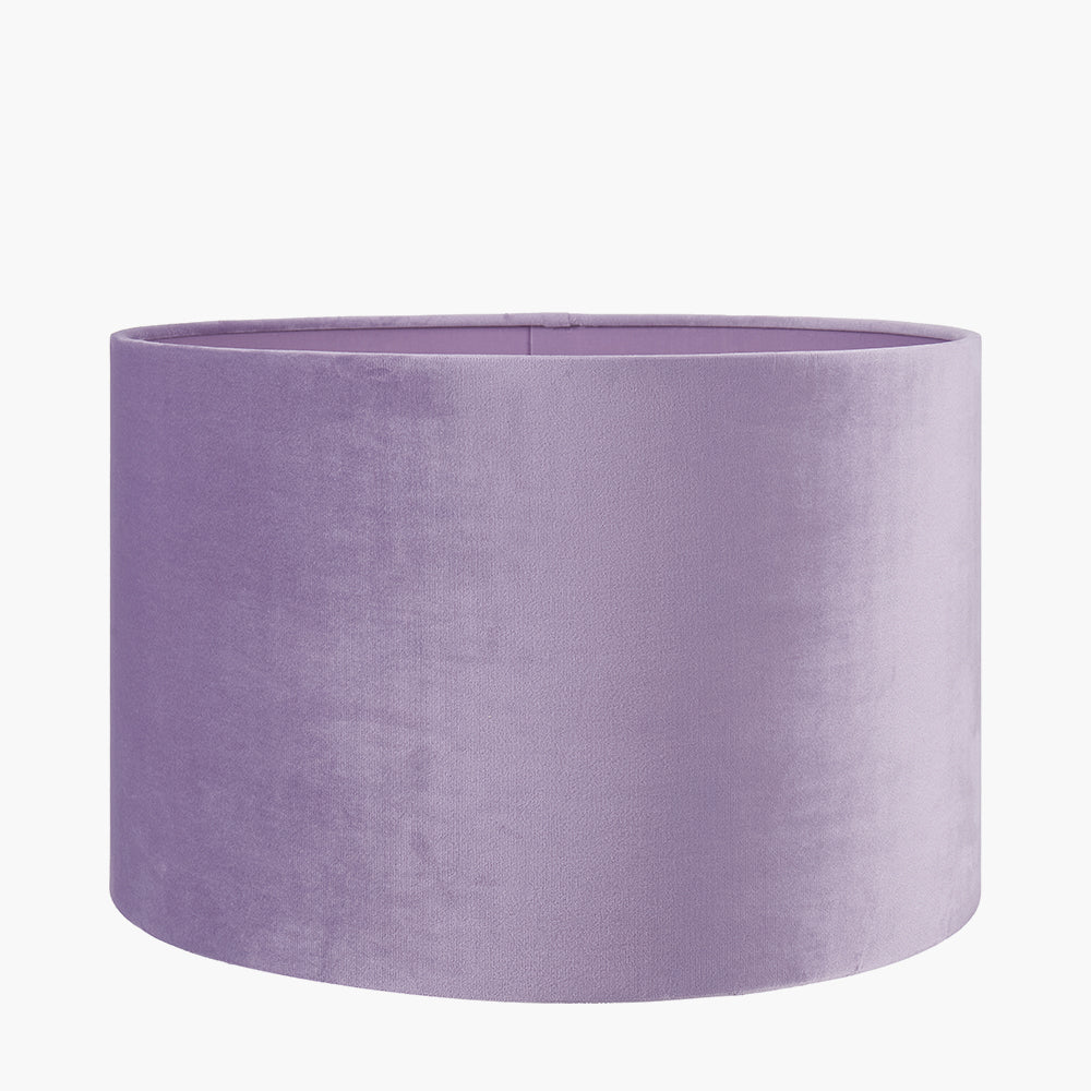 Rene 25cm Lilac Velvet Cylinder Shade