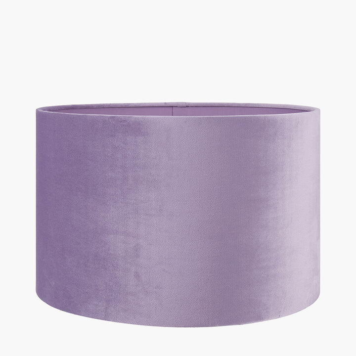 Rene 25cm Lilac Velvet Cylinder Shade