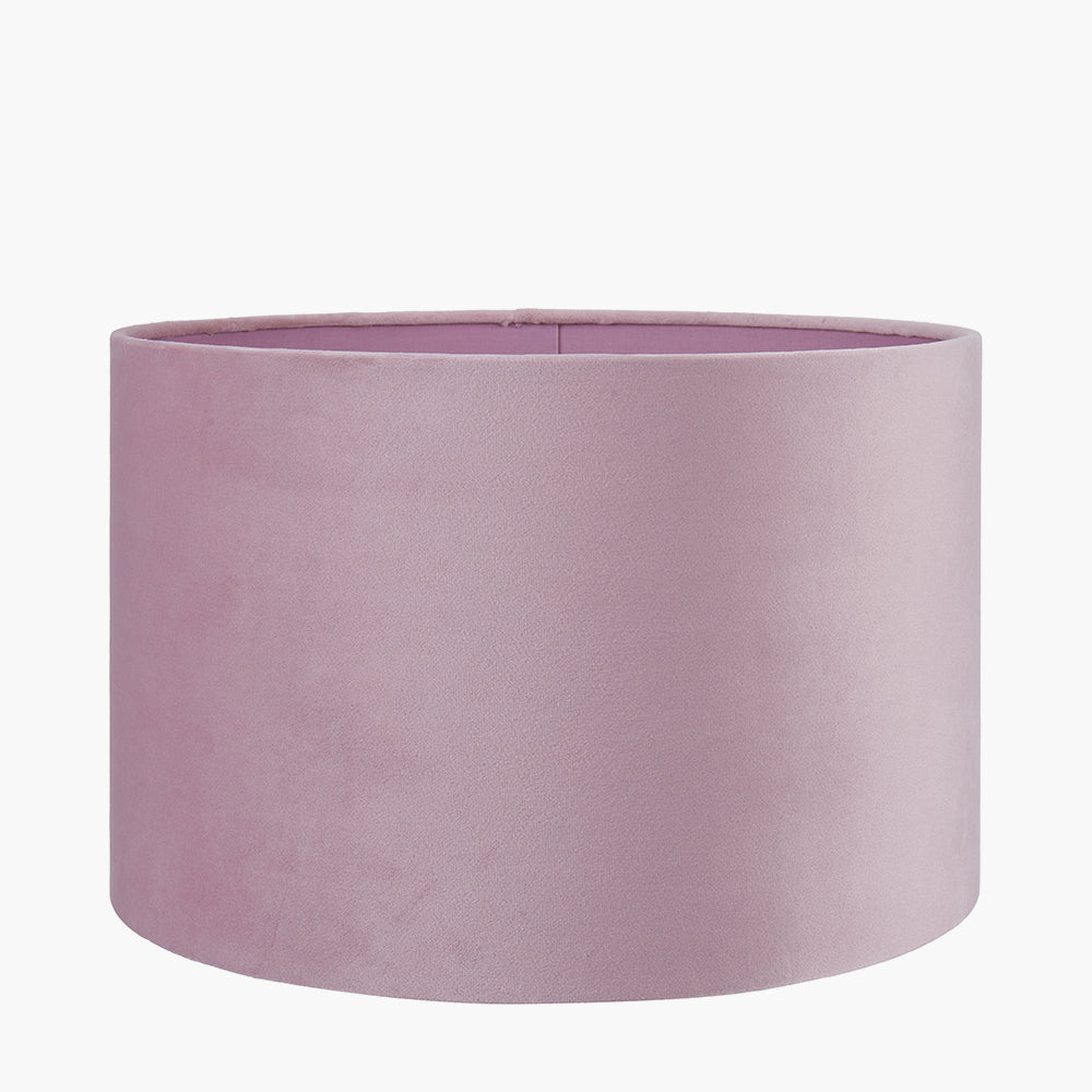 Rene 35cm Blush Velvet Cylinder Shade