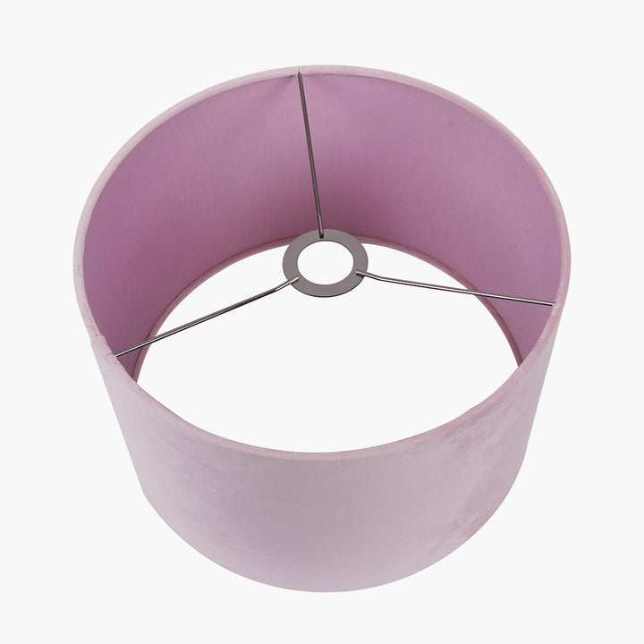 Rene 45cm Blush Velvet Cylinder Shade