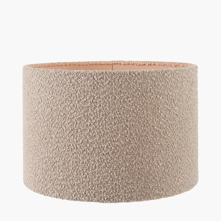 Rouen 30cm Taupe Boucle Cylinder Shade