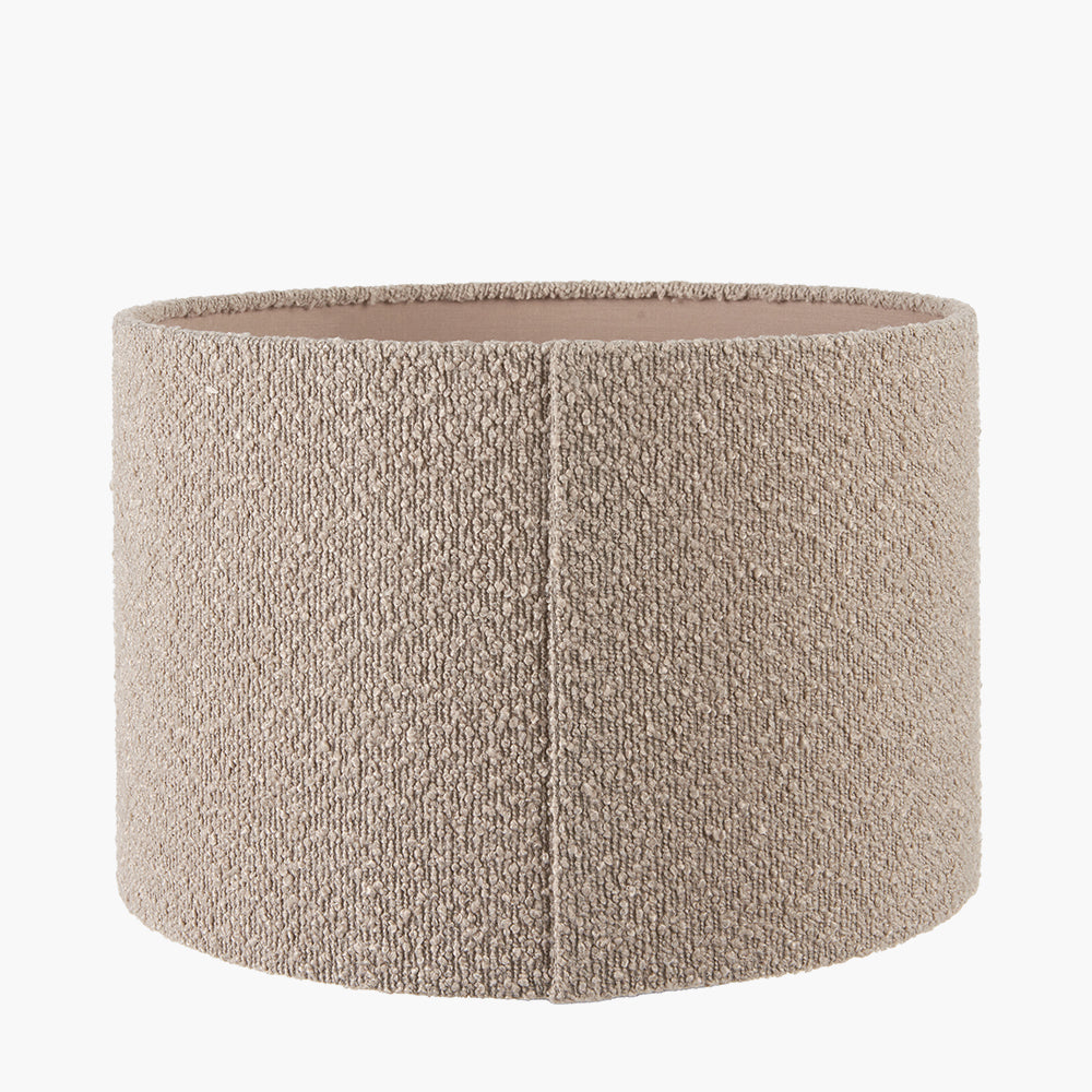 Rouen 35cm Taupe Boucle Cylinder Shade