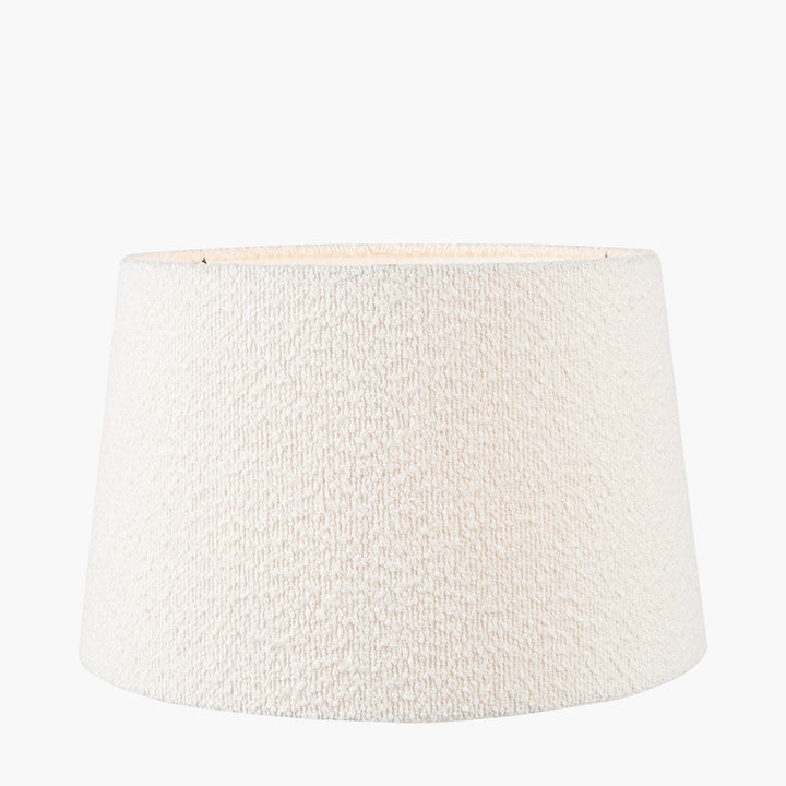 Martigues 30cm White Boucle Tapered Cylinder Shade