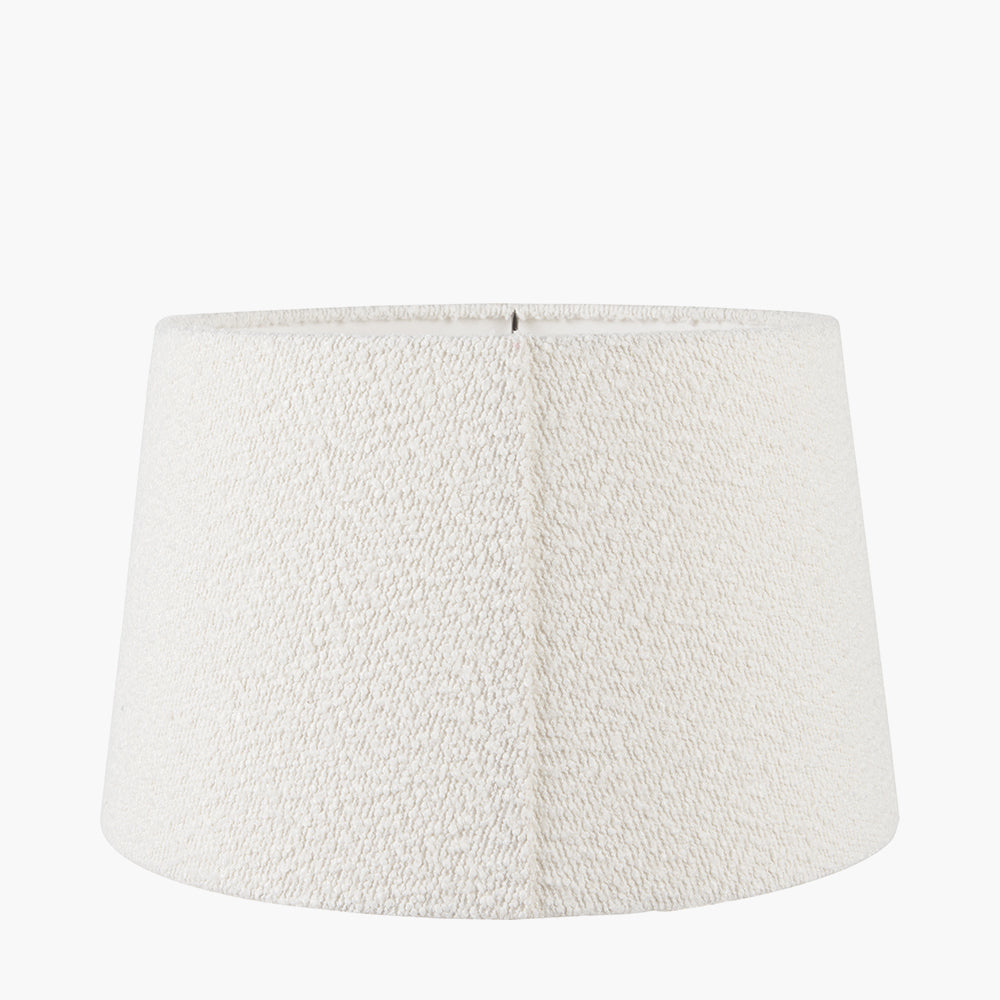 Martigues 30cm White Boucle Tapered Cylinder Shade