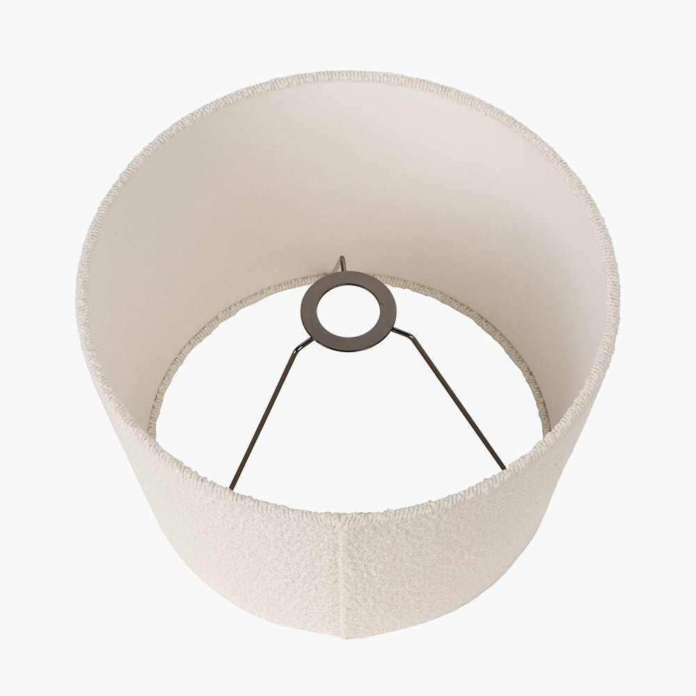 Martigues 30cm White Boucle Tapered Cylinder Shade