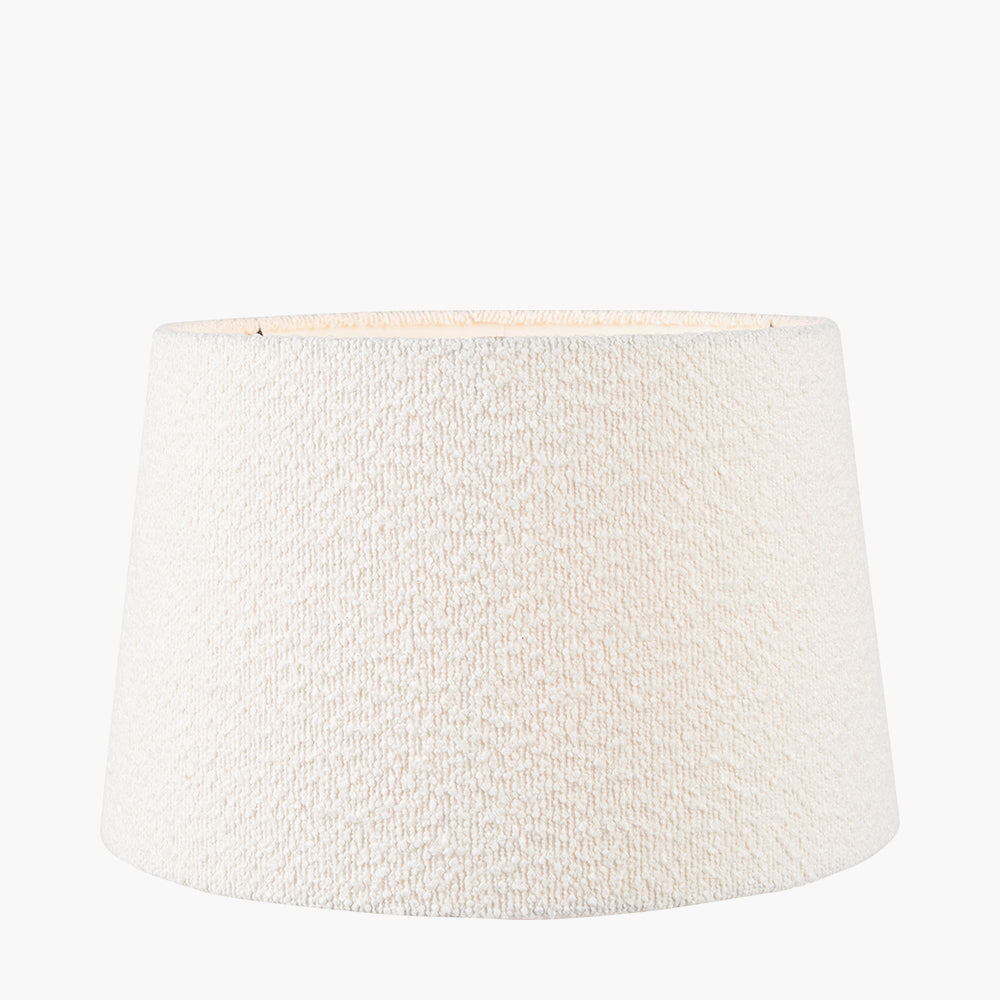 Martigues 35cm White Boucle Tapered Cylinder Shade