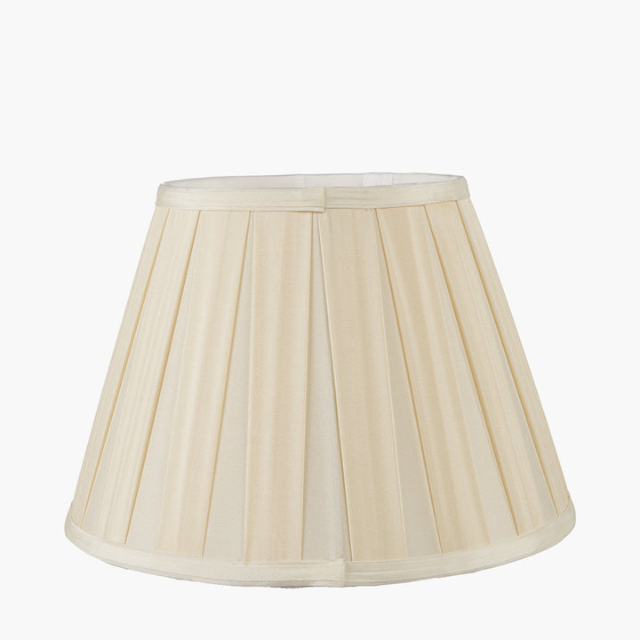 Maya 30cm Almond Silk Box Pleat Shade