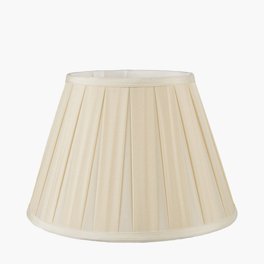 Maya 30cm Almond Silk Box Pleat Shade