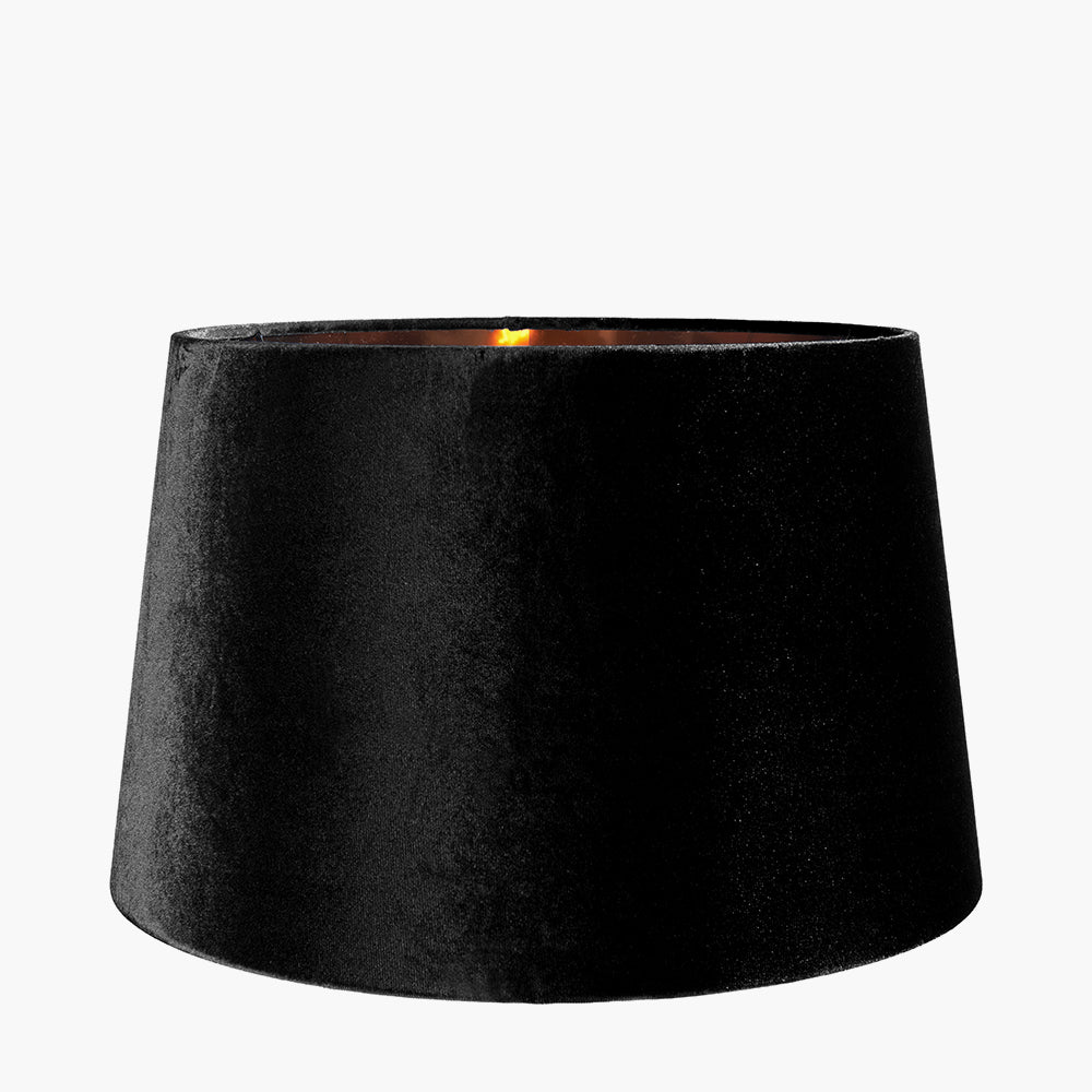 Aida 40cm Black Velvet Tapered Cylinder Shade