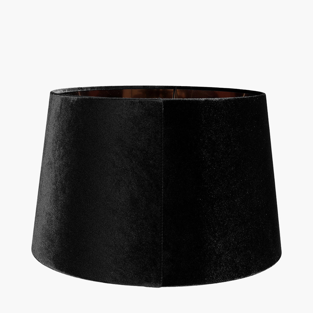 Aida 40cm Black Velvet Tapered Cylinder Shade