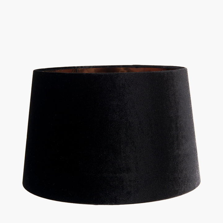 Aida 40cm Black Velvet Tapered Cylinder Shade