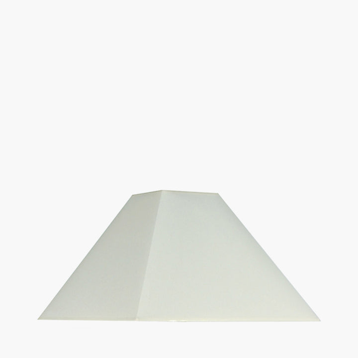 Pyramid 48cm Cream Cotton Tapered Square Shade