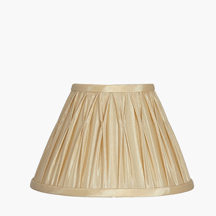 Garbo 30cm Gold Polysilk Pinch Pleat Shade