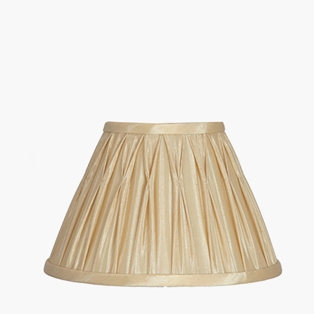 Garbo 15cm Gold Polysilk Pinch Pleat Shade