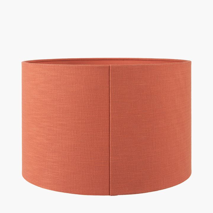 Lino 25cm Cinnamon Self Lined Linen Drum Shade