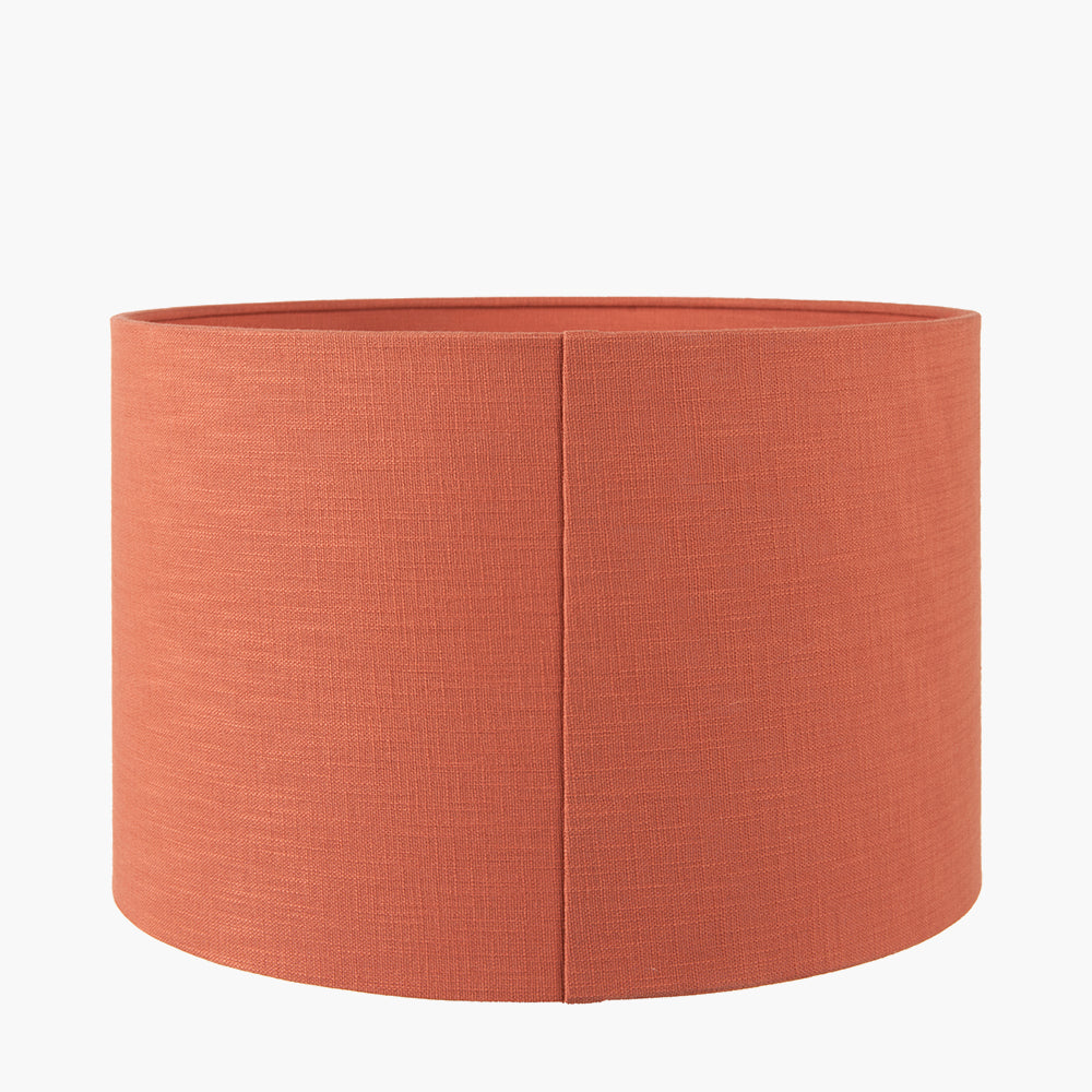 Lino 50cm Cinnamon Self Lined Linen Drum Shade