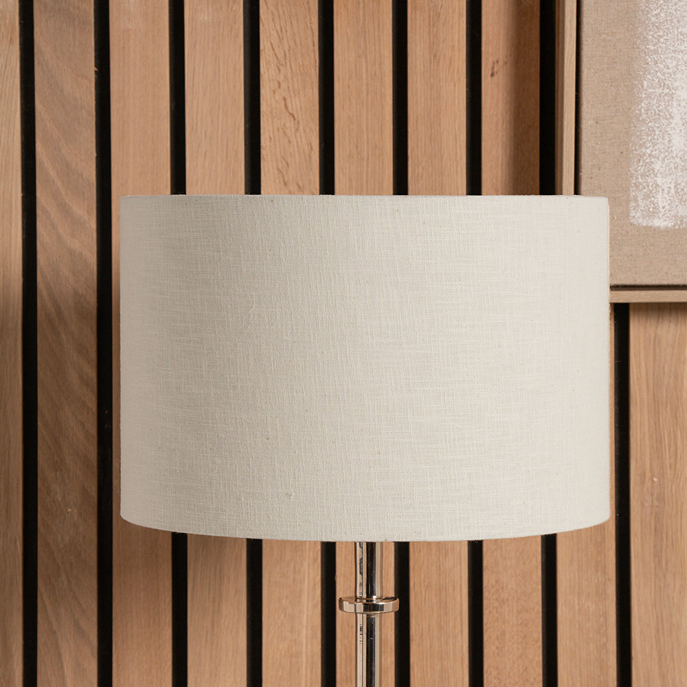 Lino 40cm Cream Self Lined Linen Drum Shade