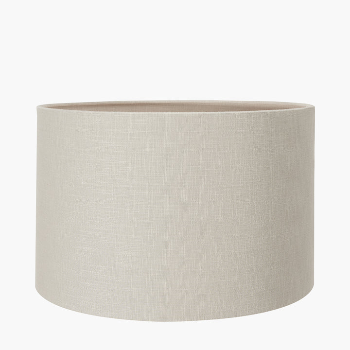 Lino 25cm Grey Self Lined Linen Drum Shade