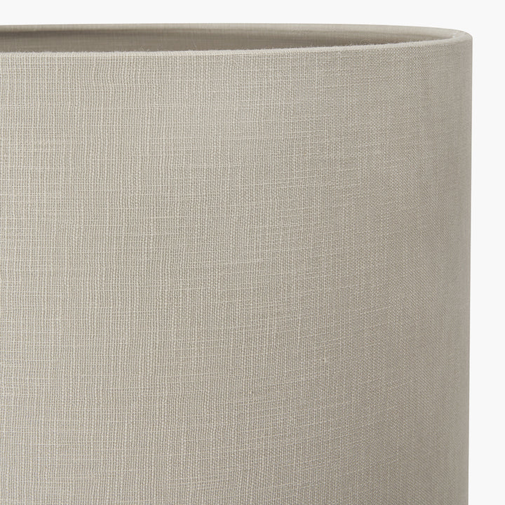 Lino 45cm Grey Self Lined Linen Drum Shade