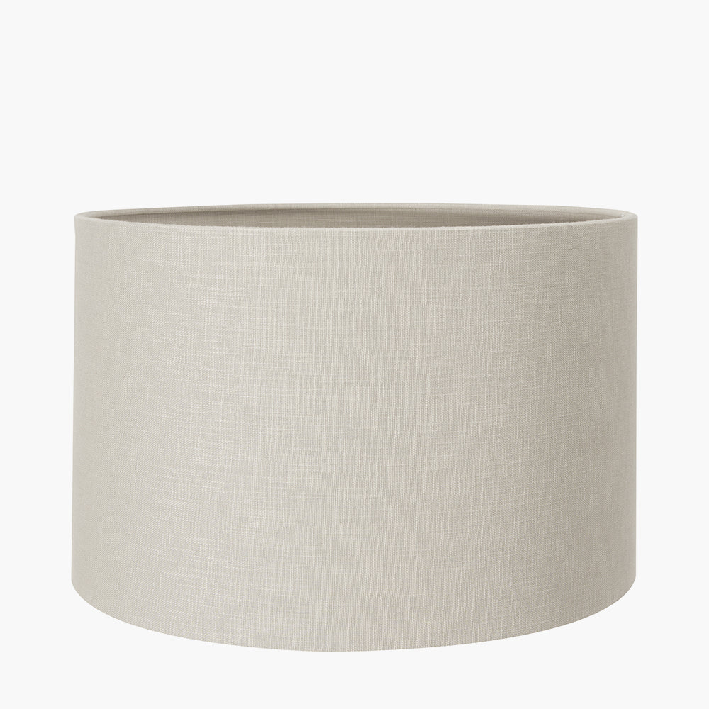 Lino 30cm Grey Self Lined Linen Drum Shade