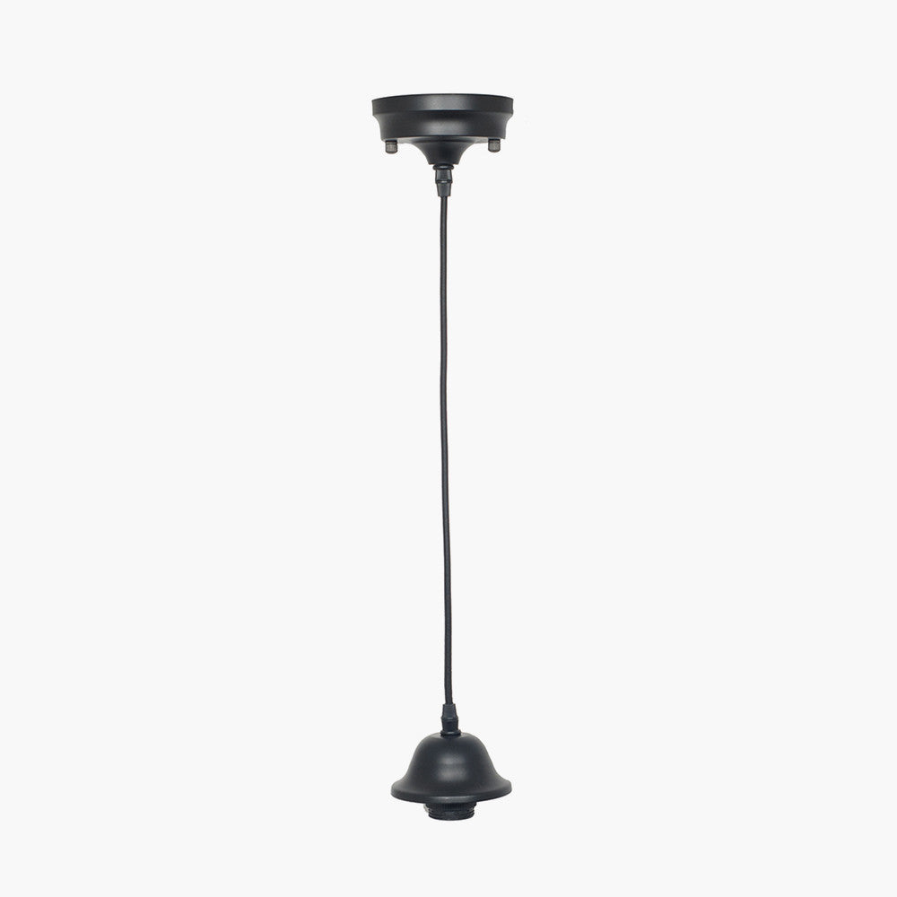 Black Retro Electrified Ceiling Fitting