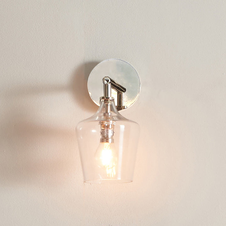 Anise Silver Metal and Glass Wall Light