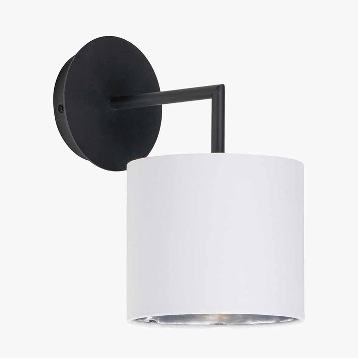 Elin Matt Black and Ivory Wall Light