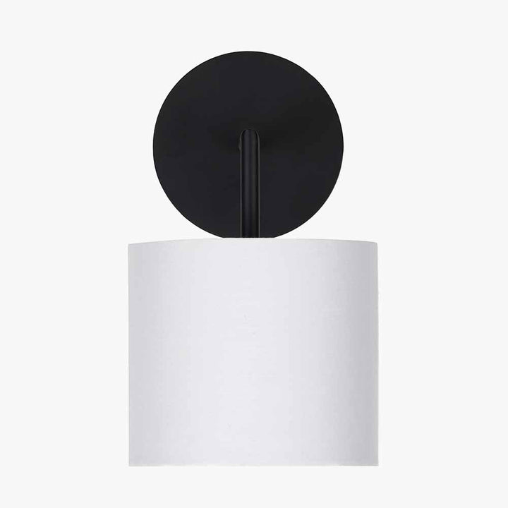 Elin Matt Black and Ivory Wall Light