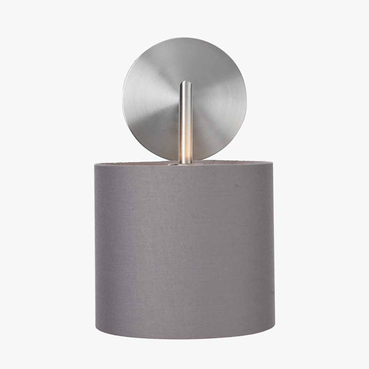 Elin Brushed Silver and Steel Grey Wall Light