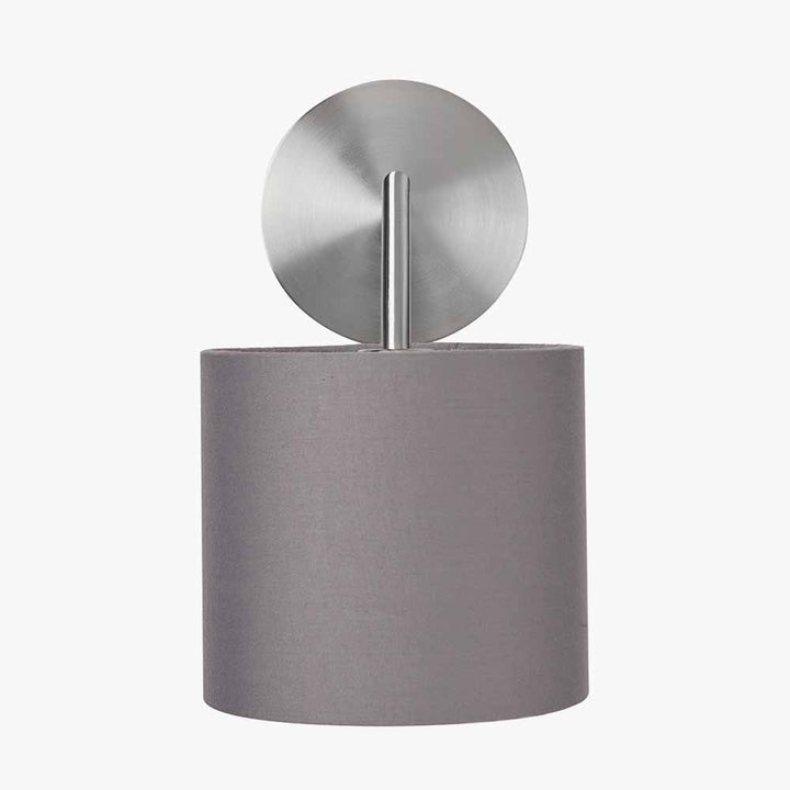 Elin Brushed Silver and Steel Grey Wall Light