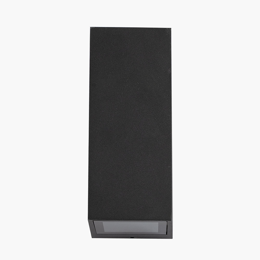 Acer Dark Grey Metal Square Outdoor Dual Wall Light