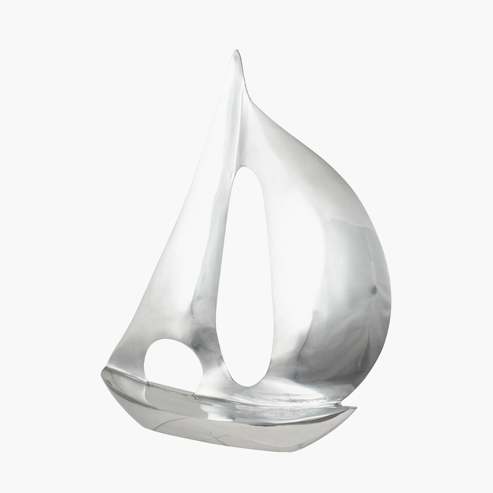 Silver Metal Sailing Boat Ornament