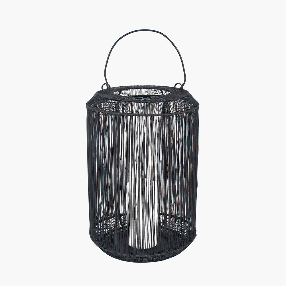 Black Metal Wire Lantern Medium