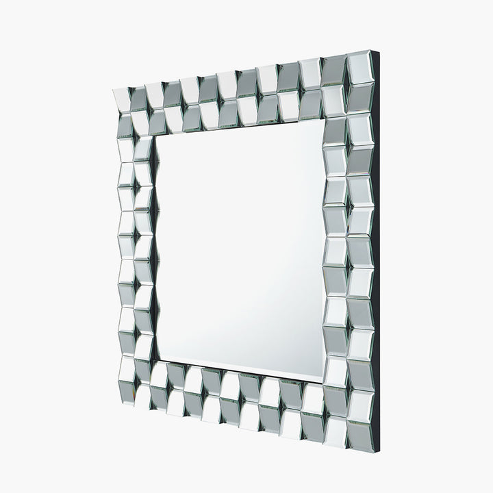 Mirrored Glass Tile Square Wall Mirror