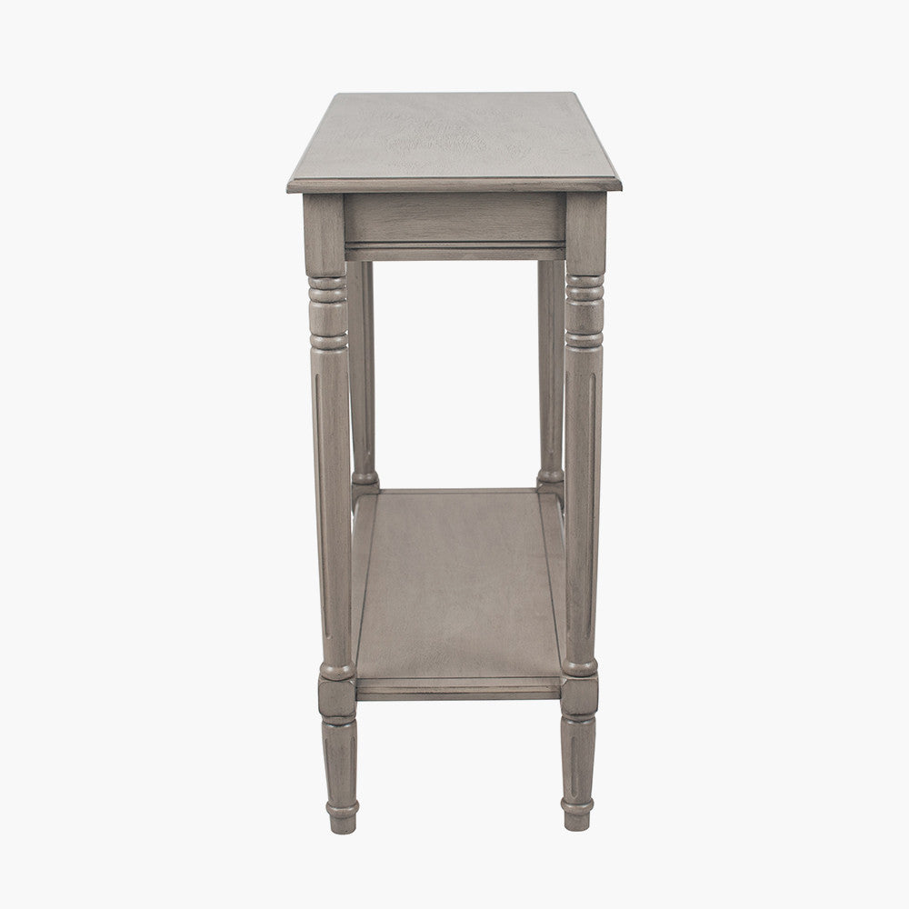 Heritage Taupe Pine Wood Console Table