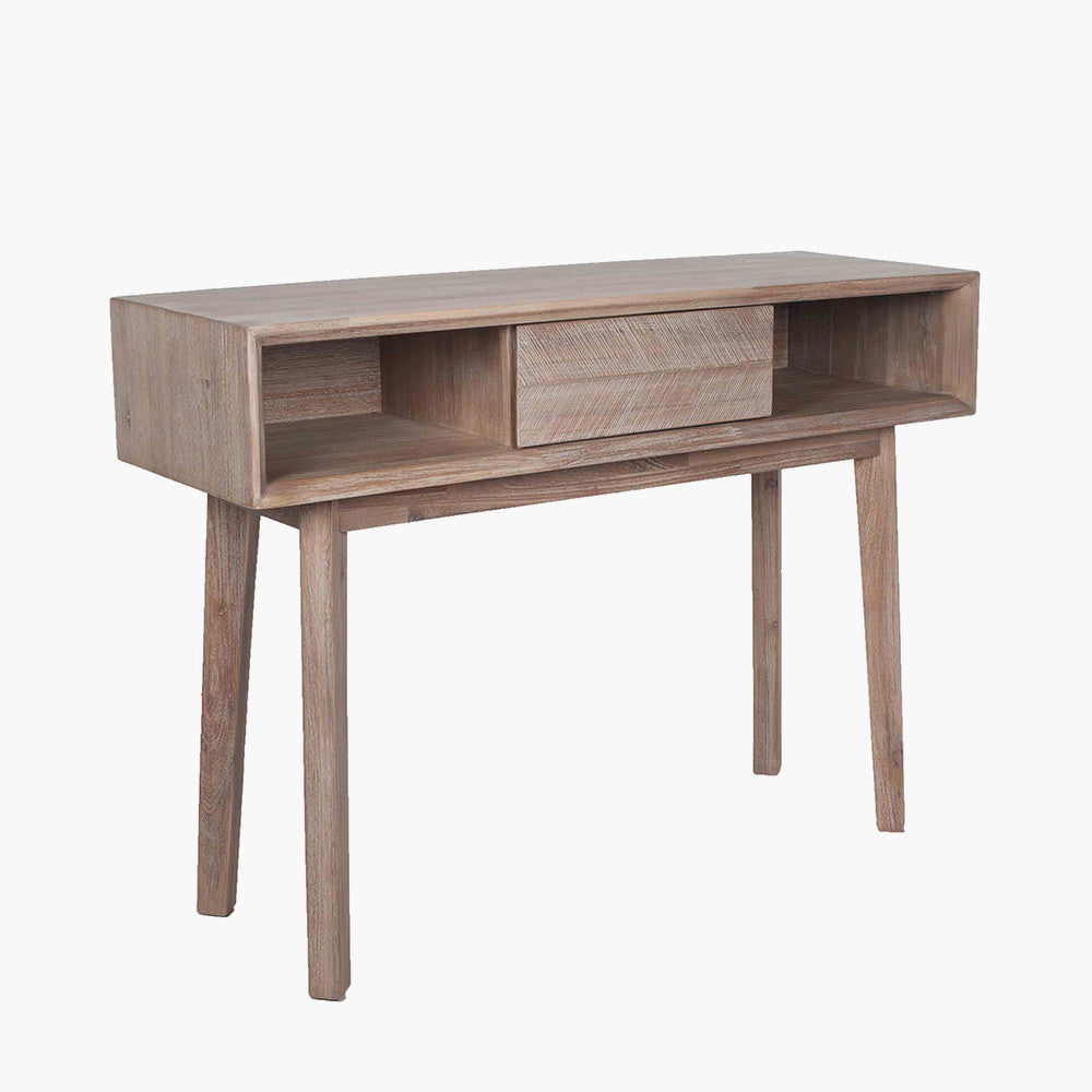 Kalmar Sand Wash Acacia Wood 1 Drawer Console