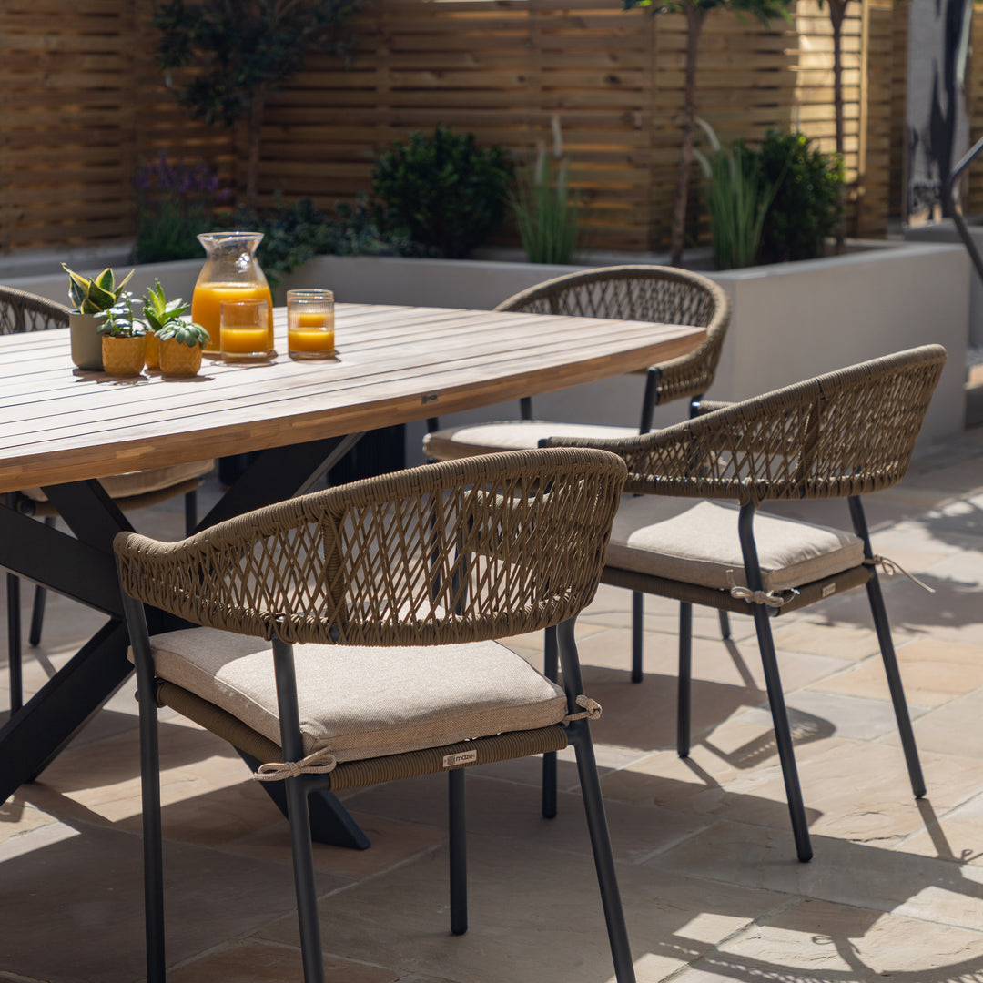 Maze -  Bali Rope Weave 8 Oval Seat Dining Set